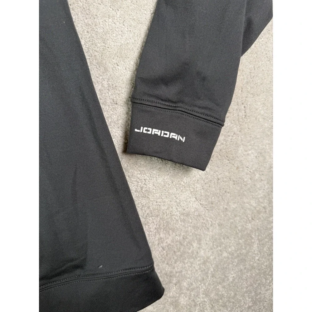 Jordan Jumpman Quarter Zip Black Performance Stretch DriFit Pullover Mens XL